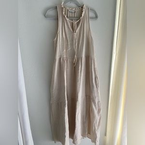 Lush Nordstrom 100% Cotton Ivory Maxi Dress Medium